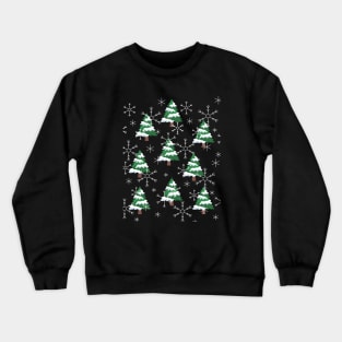 Snowy Christmas Trees Crewneck Sweatshirt